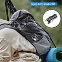 Flashlight with 3 LEDs, USB Charging, Maximum Range 100-200 m, 5W, 4 x 4 x 9 cm, Hanging Bracket, Magnetic Bottom, Silver Color