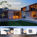 Solar lamp 4 LEDs, IP65, 3 colors 6500k, 4000k, 3000k