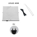 LED lamp 45W, 225 LEDs, 165 Red, 60 Blue, for growing plants indoors, 30 x 30 cm, multicolor