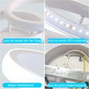 LED Chandelier 2 Circle, Goeco, Aluminum, 22 W, 25 x 17 x 9.5cm, White 