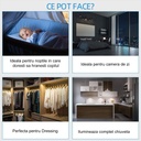 LED Motion Sensor Light – 72 LEDs, USB Rechargeable, Magnetic Holder & Adhesive Tape, 40 cm, Cool White Light 6500K, for Dressing Room, Closet, Bathroom, Hallway, Stairs