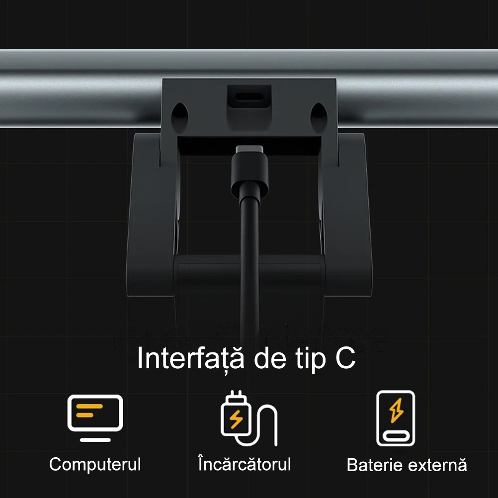 iGlass Dual Pro Monitor Lamp – 2 lamps, 4 brightness levels (3000K-6000K), flicker-free, memory function, black