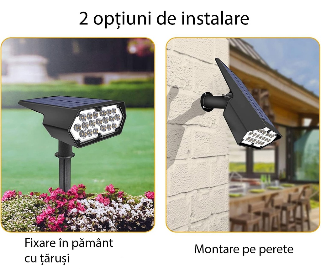 Solar Lamp 19 LEDs, IP65, for outside, 6500k