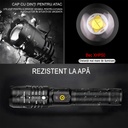 Professional LED Flashlight XHP50 – 2500 Lumens, Adjustable Focus, USB Rechargeable, Battery Included, Aluminum Alloy, Water Resistant, Black