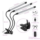 Full Spectrum UV Lamp for Plant Growth – 30W, 3 Flexible Arms, Timer, 9 Intensity Levels