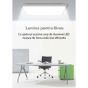 LED panel 60x60 cm, 60W, premium model, silver frame, 4500k, recessed lighting