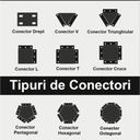 Black Y-type connector 10 cm