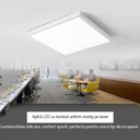 LED Ceiling Light 30x30cm, 20W, 6500k, White, applied