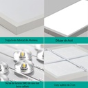 LED Ceiling Light 30x30cm, 20W, 6500k, White, applied