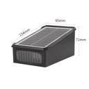 Solar LED wall light with 2 LEDs, IP65, 3 colors 6500k, 4000k, 3000k