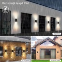 Solar LED wall light with 2 LEDs, IP65, 3 colors 6500k, 4000k, 3000k