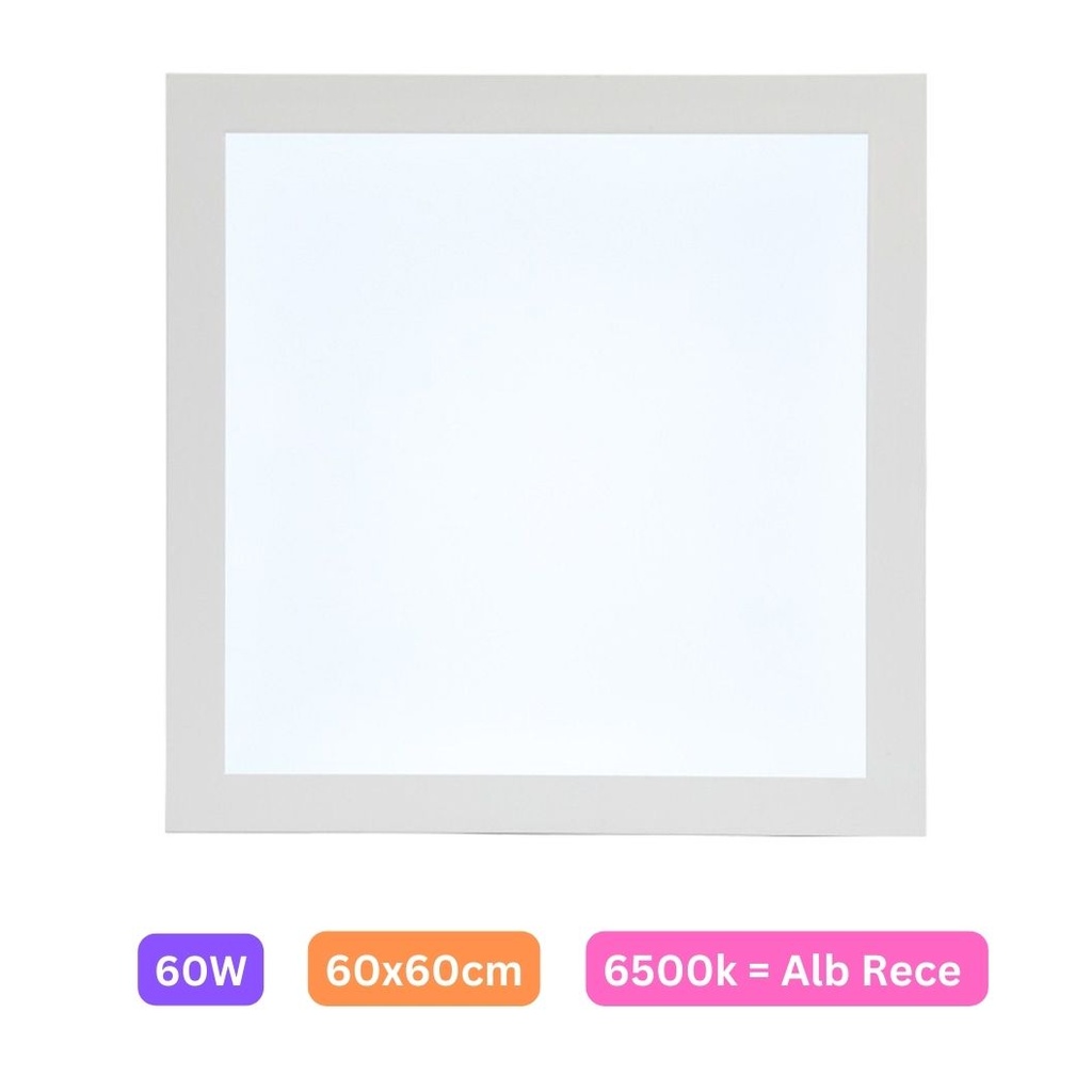 Plafoniera LED 60x60cm, 60W, 6500k, alb, aplicata