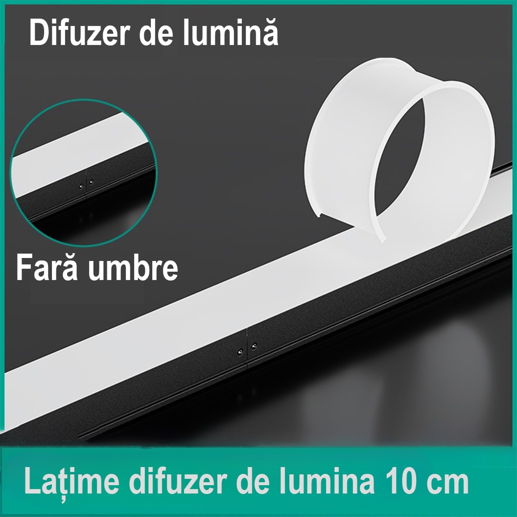 Placa de difuzie pentru plafoniera LED, 1 metru