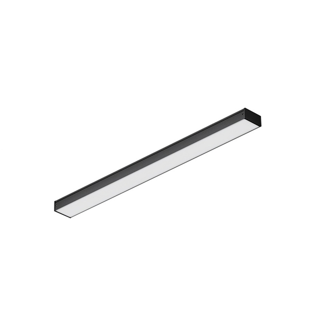 Plafoniera cu LED pentru birou 120x10x5cm, 36W, Model Premium, dreptunghiulara, neagra, 6500k