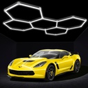 Set 5 Hexagoane LED Honeycomb 144W, 6500k, lumina alb rece, 2.34x1.66m