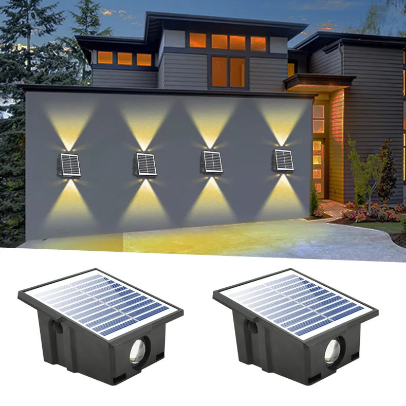 Lampa solara 2 LED-uri, IP65, RGB