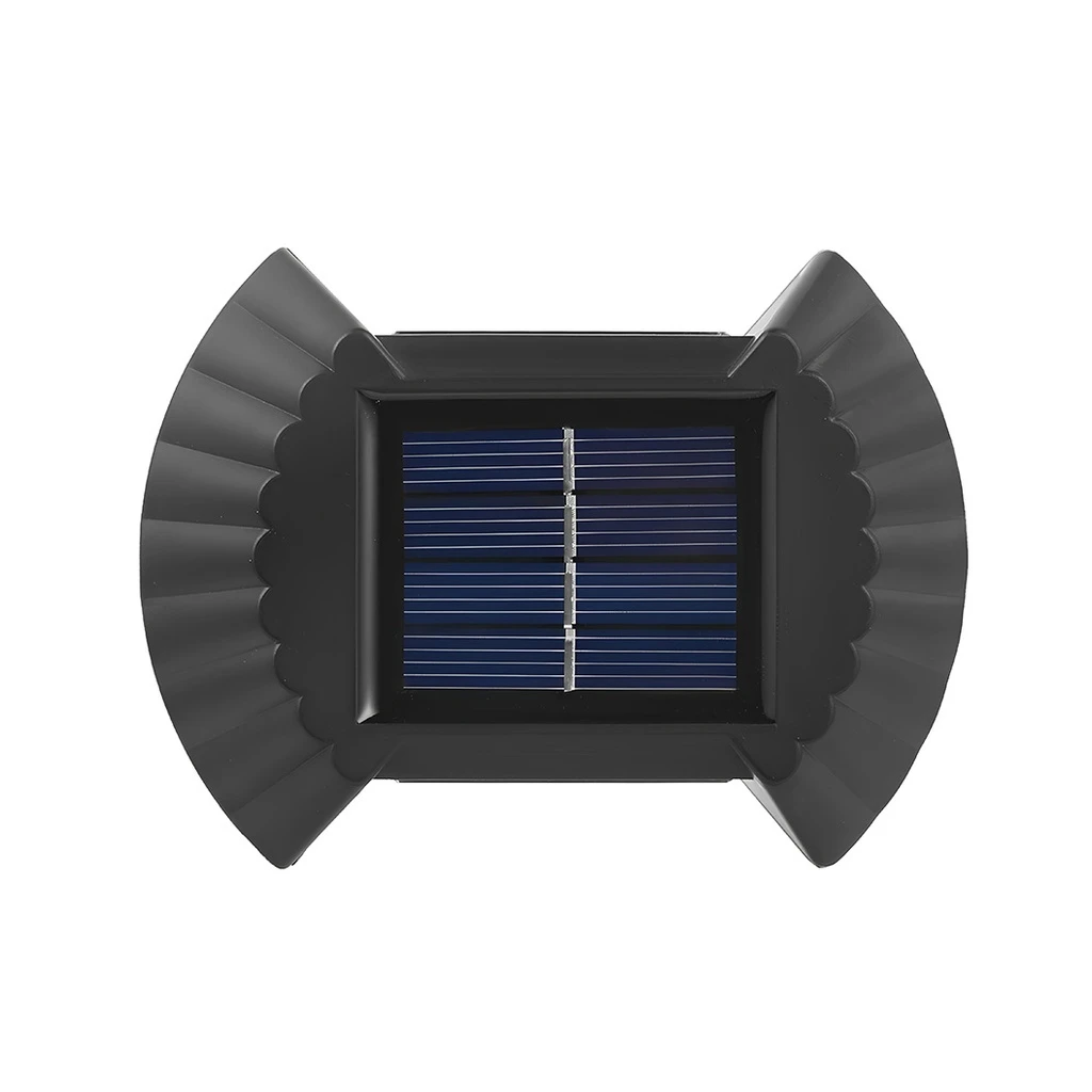 [LBZ-00186] Aplica solara LED bidirectionala exterior, design funda, 8 LED-uri, lumina alb cald 3500K, IP65, baterie 300 mAh, autonomie 8-10 ore