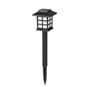 Lampa Solara LED pentru Gradina, Stil Felinar, Lumina Alb Rece 6500K, Rezistenta la Apa, Neagra
