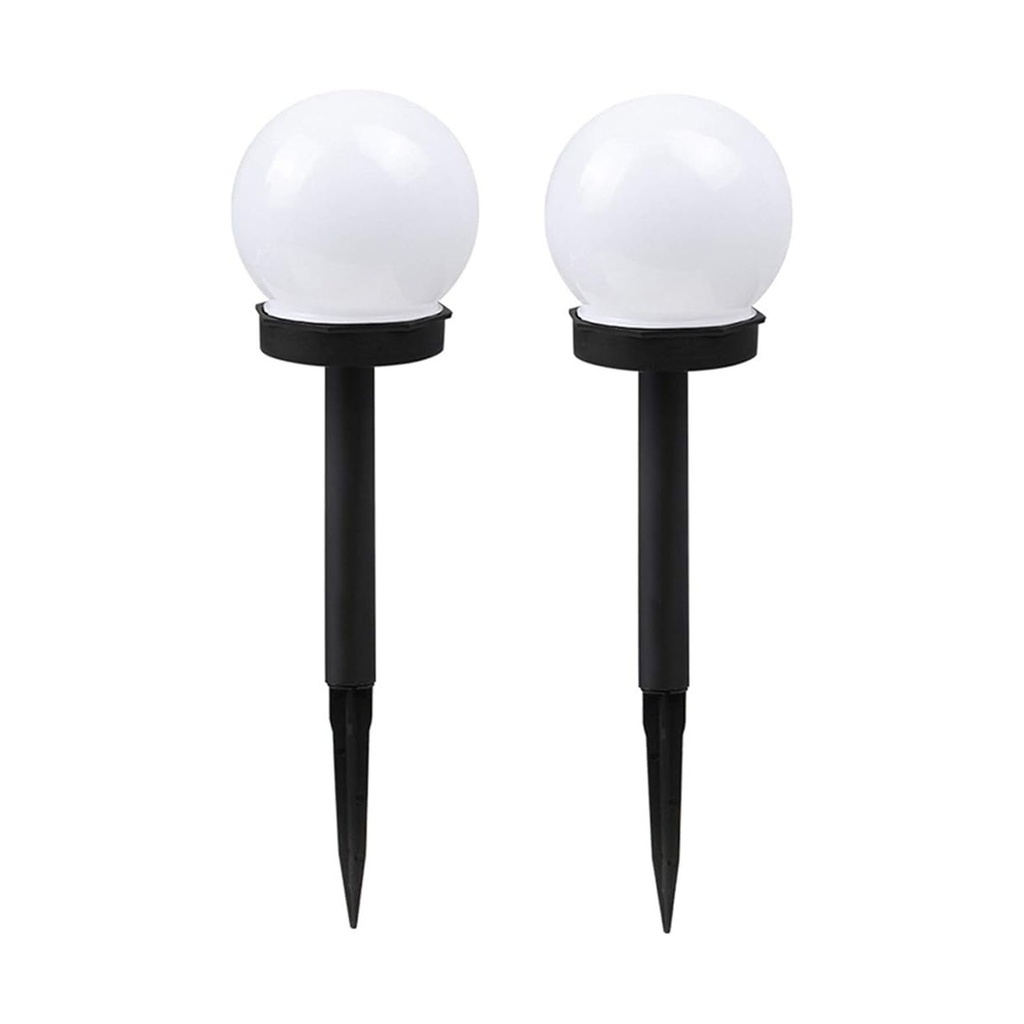 Set 2 Lampi Solare LED Globuri, 10 cm, Lumini Multicolore pentru Gradina, Exterior