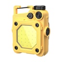 Mini Keychain Pocket Flashlight, USB Type C Charging, Multifunctional, for Outdoor, Camping, Mountain, Cycling, 6.1 x 5 x 2.5 cm, Strong Light, Yellow Color