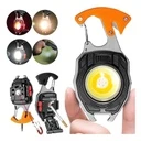 [LBZ-00231] Breloc LED Multifunctional Supravietuire – Lanterna, Bricheta USB, Fluier, Deschizator Sticle,Model W5147, Negru/Portocaliu