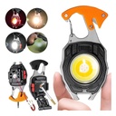Breloc LED Multifunctional Supravietuire – Lanterna, Bricheta USB, Fluier, Deschizator Sticle,Model W5147, Negru/Portocaliu