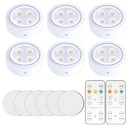 [LBZ-00236] Set 6 Lampi LED Fara Fir – Alimentate cu Baterii, 3 Culori de Lumina, 2 Telecomenzi, Plastic Rezistent – Alb