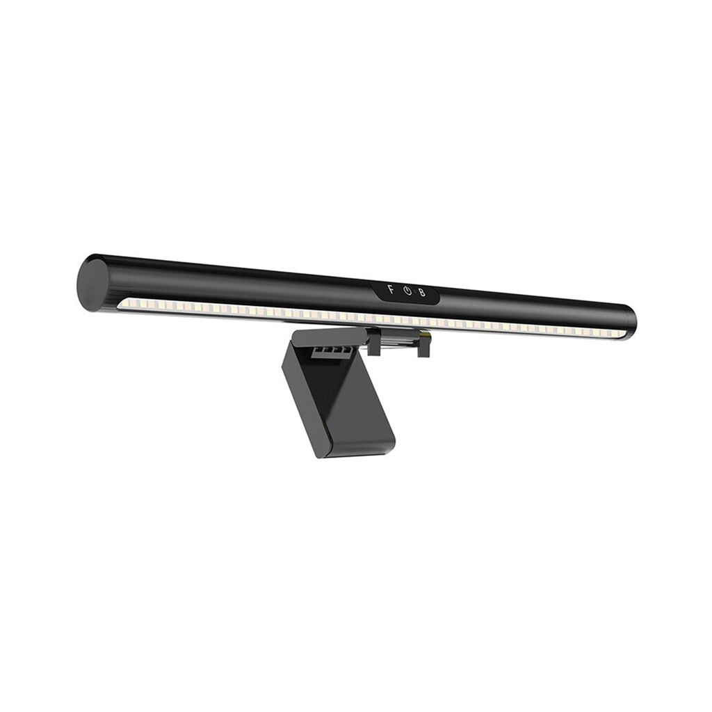 Lampa LED dubla pentru monitor, 2 Lampi, luminare background, 4 nivele temperatura culoare 3000K~6000K, ajustare luminozitate, no flicker, functie memorie, asimestrica, Negru