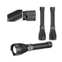 [LBZ-00285] Lanterna tactica LED, din aluminiu, sursa lumina XHP90 Ultra-Bright, Profesionala, Focus ajustabil, acumulator inclus, Rezistenta la apa, Incarcare USB, 2500 lumeni, 3 moduri lumina, Negru