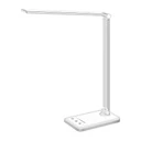 [LBZ-00291] Lampa de Birou LED – Protectie Ochi, 10 Niveluri de Intensitate, 5 Temperaturi de Culoare (3000K-5500K), Pliabila, No Flicker, Aluminiu, port incarcare  Telefon, Argintie