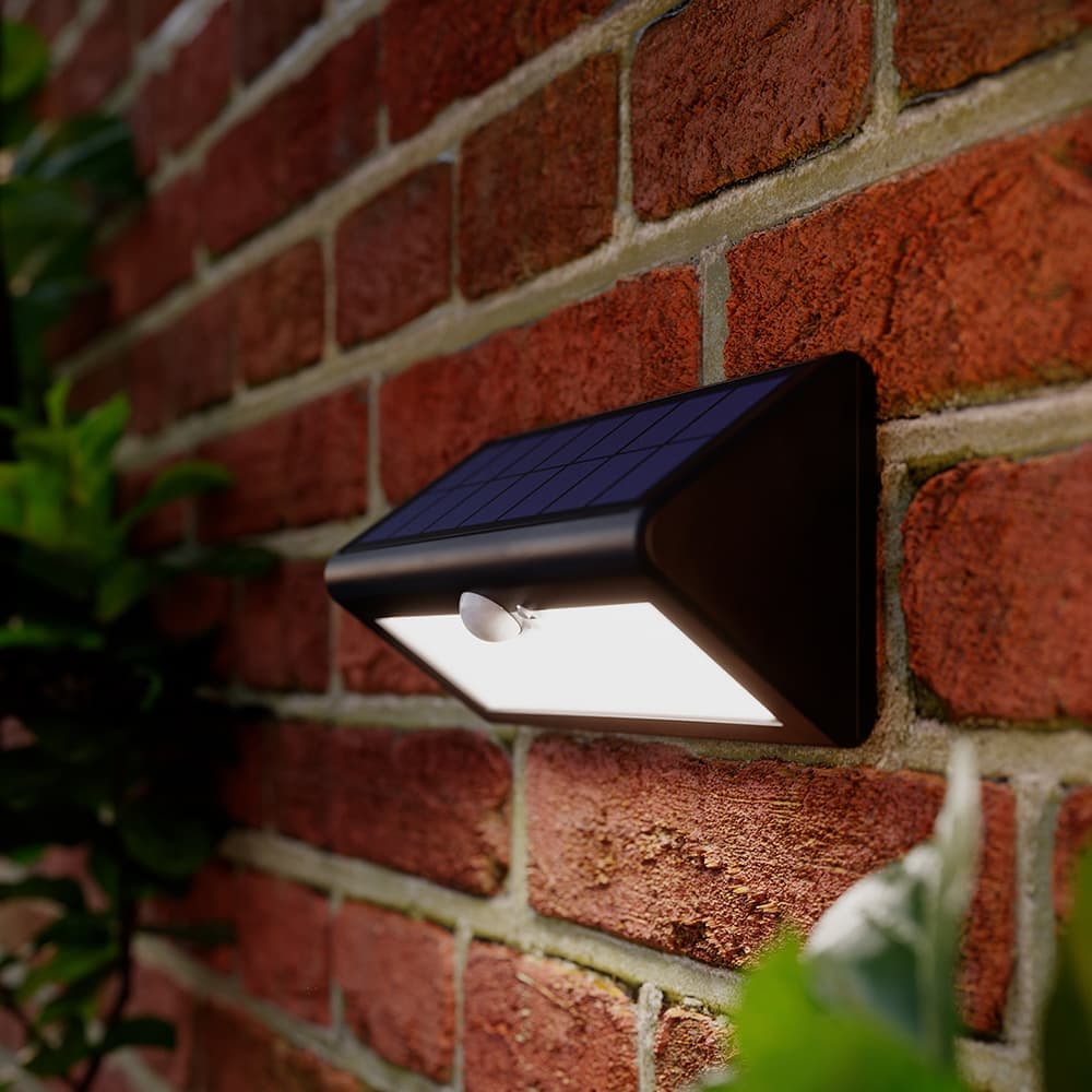 Lampa solara LED cu senzor de miscare, 38 LED-uri, Lumina Alb Rece 6500k, Negru