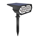 Lampa solara LED cu 19 LED-uri, IP65, pentru exterior, Lumina Alb Rece, 6500k, Negru
