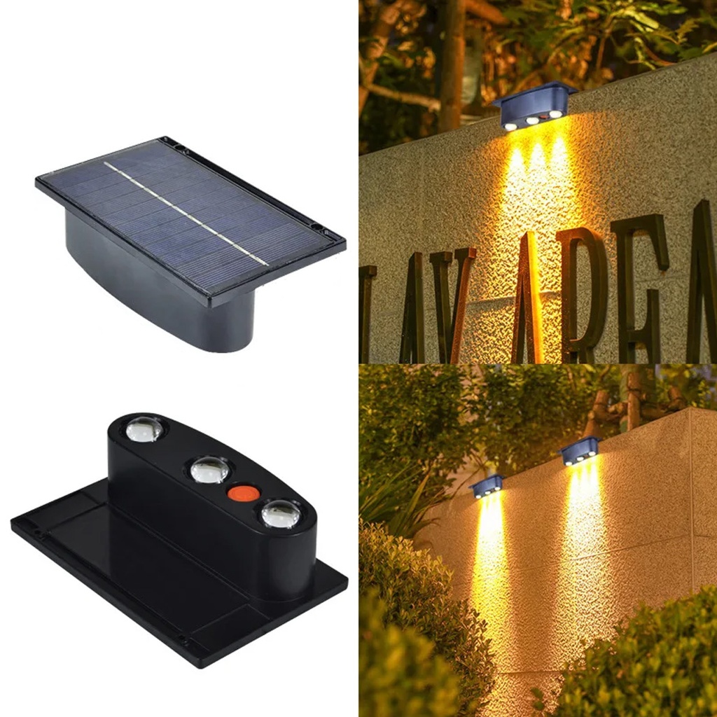 Lampa solara 3 LED-uri, IP65, 12 moduri RGB