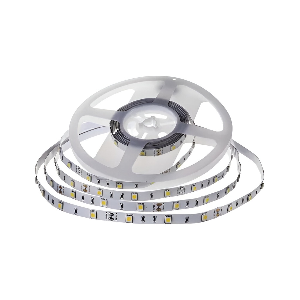 Banda LED 12V, 60 LED/m, SMD 5050, Lumina Alb-Calda, Latime 10mm, Rola de 5 metri