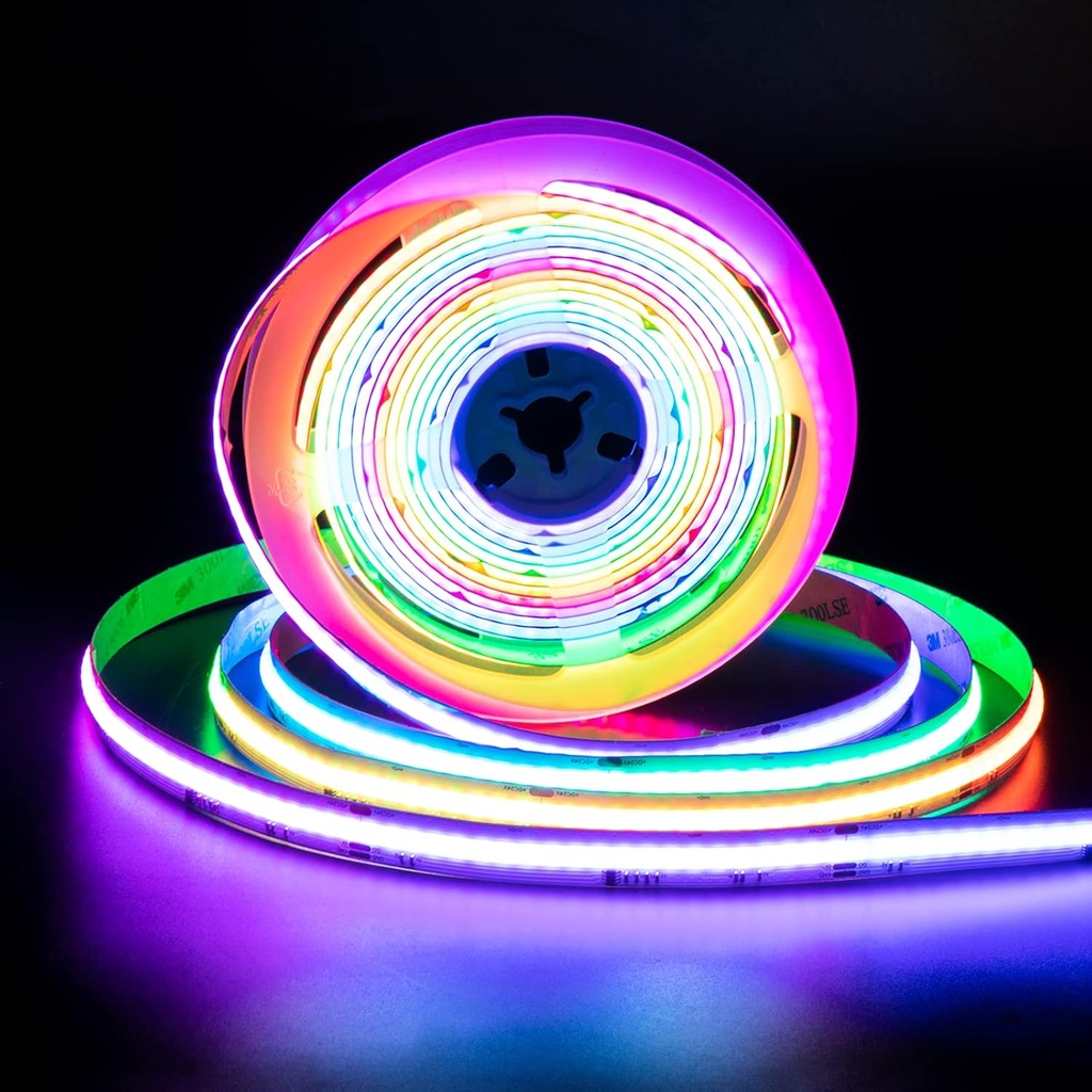 Banda LED COB 12V, RGB, COB 2880, 576 LED/m, Interior IP20, 10mm, Rola 5 metri