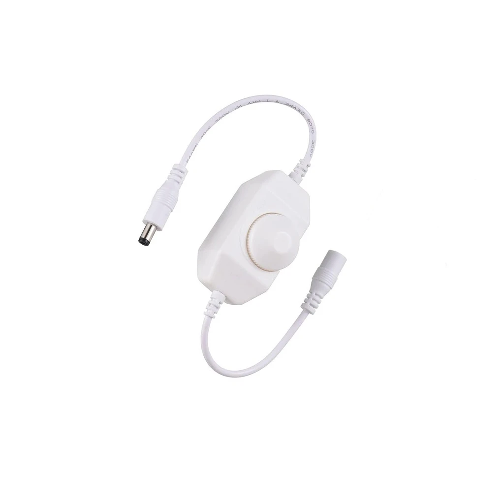 [LBZ-00508] Dimmer Intrerupator Alb cu Mufa DC 2,1mm, Alb