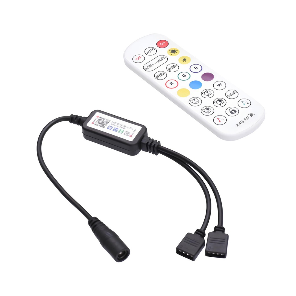 Mini Controller LED RGB, Telecomanda 24 Taste, 2 Iesiri, Magic Smart, 144W