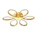 [LBZ-00586] Lustra LED 32W - Tip floare, Design Modern, 3 trepte de culoare (Alb Rece, Neutru, Cald), 31 cm, Aurie