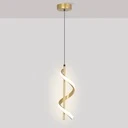 [LBZ-00589] Pendul LED 20W - Tip Spirala, Design Modern, 3 trepte de culoare (Alb Rece, Neutru, Cald), lungime 180cm, Auriu