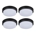 [COMBO-00225] Set 4 Aplice LED 30W Rotunde pentru Exterior, 4000K, Negru