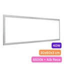 [LBZ-00027] Panou LED 30x60 cm, 40W, Lumina Rece 6500K, Model Eco, Rama Alba, Ideal pentru Tavan Fals, Incastrat