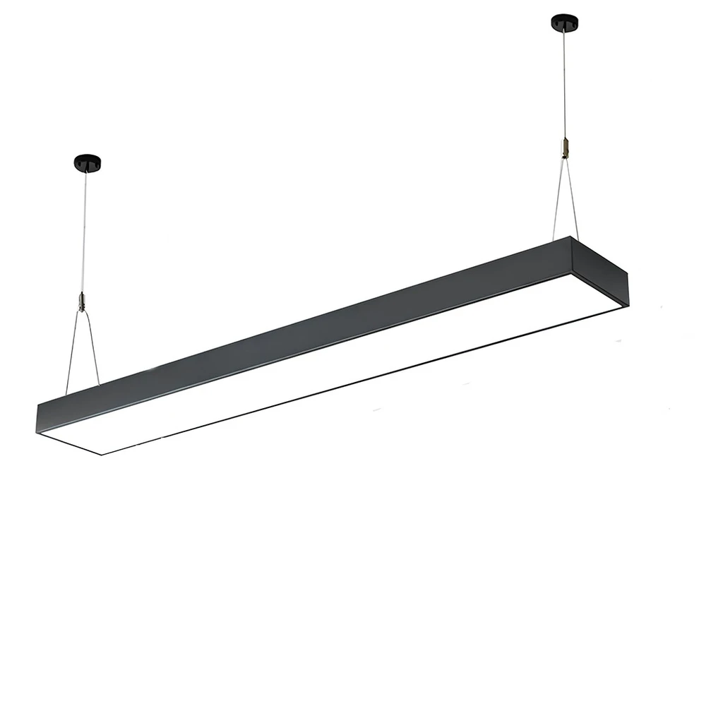 [LBZ-00034] Corp Iluminat LED Suspendat 60W, 120x20cm, Negru, Lumina Rece 6500K, Design Premium, Modular
