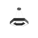 Plafoniera LED 48W, gol hexagonal, φ60 cm, 6500k, negru