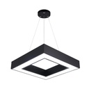 Plafoniera LED suspendata 48W, Hollow Square, 60 cm, 6500k, Negru