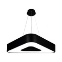 Plafoniera LED 48W, Triunghi Hollow, 60cm, 6500k, Negru