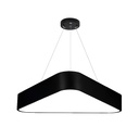 Plafoniera cu LED 48W, Lumina completa triunghiulara, 60cm, 6500k, Negru