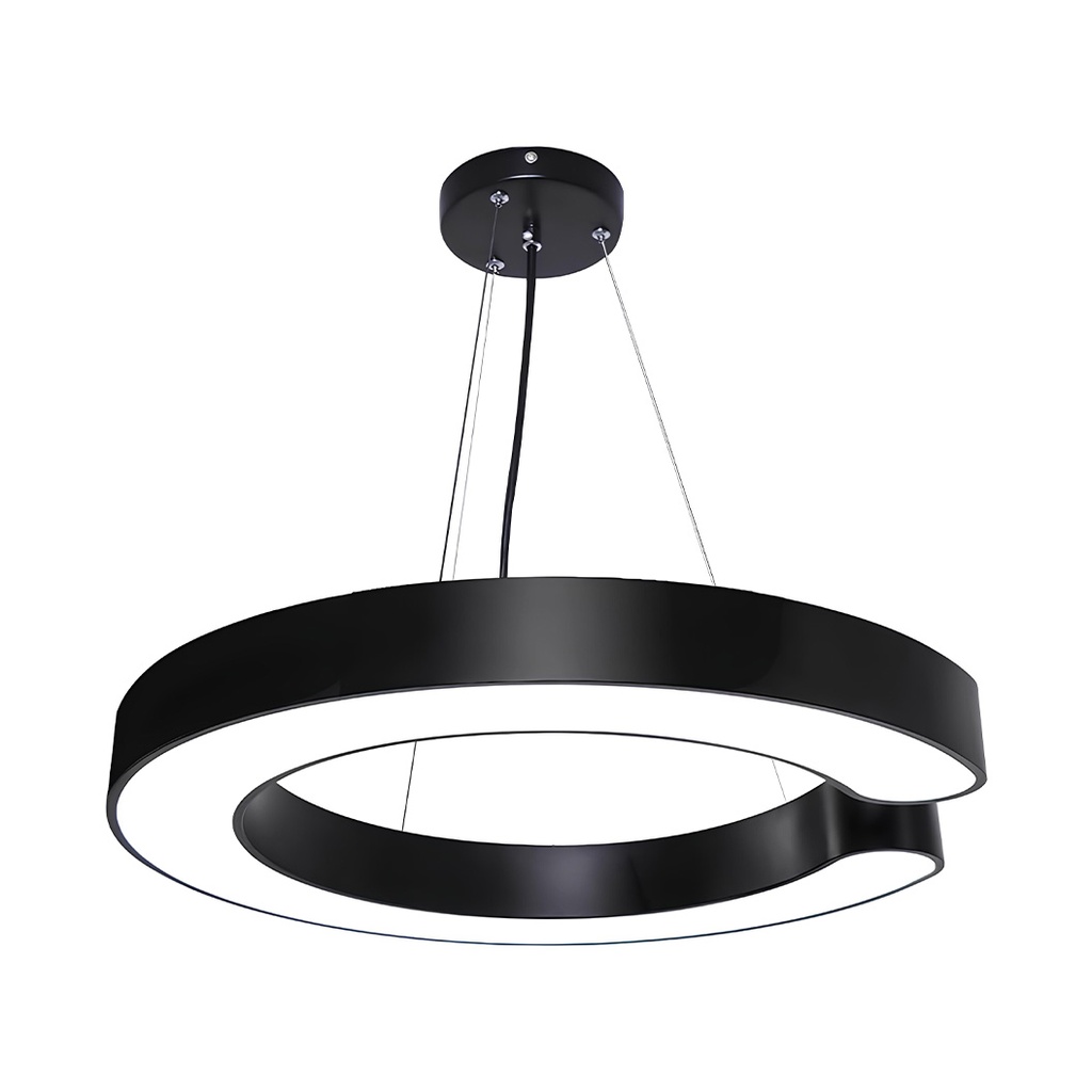 Suspended LED ceiling light 48W, Form C, 60 cm, 6500k, Black