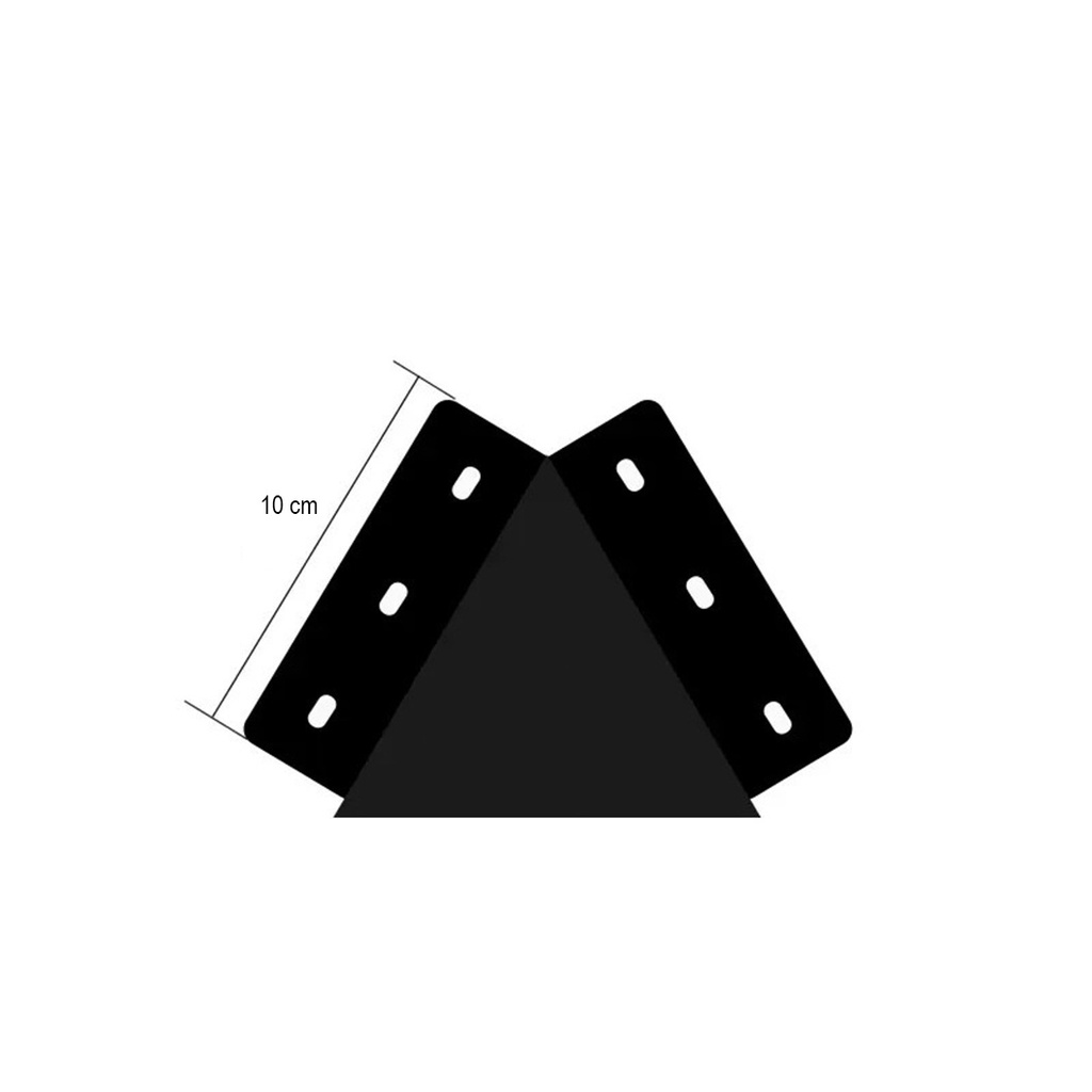 Conector tip V negru 10 cm