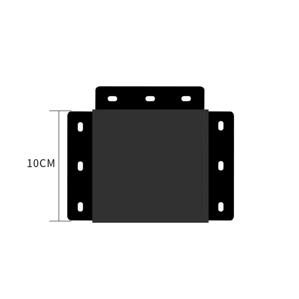 Black T-type connector 10 cm