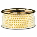 Banda LED 220V, 120 LED/m, SMD 2835, Lumina Alb-Calda, Exterior IP65, 10mm, Rola 100 metri
